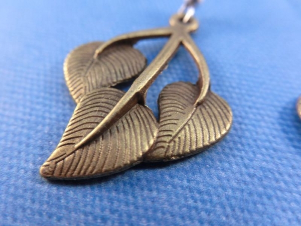 Blatt Ohrringe Vintage Optik Laub leaf